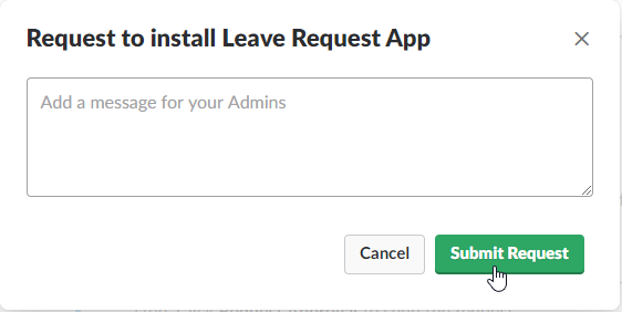 Request to install your app